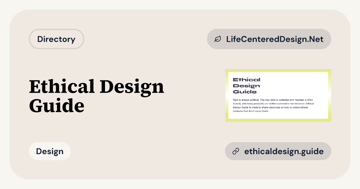 Ethics Indesign Example Ethical Design Guide | LifeCenteredDesign.Net